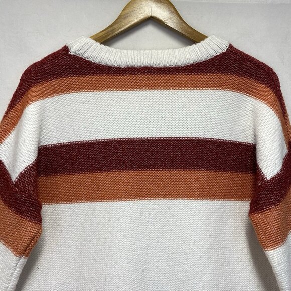ROXY Real Groove Knit Striped Crew-Neck Pullover Sweater Women XL Multicolor - Picture 13 of 16